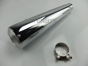 New Custom Exhaust Motorcycle Silencer Flat Bobber Triumph Cafe Racer Megaton - Picture 1 of 15