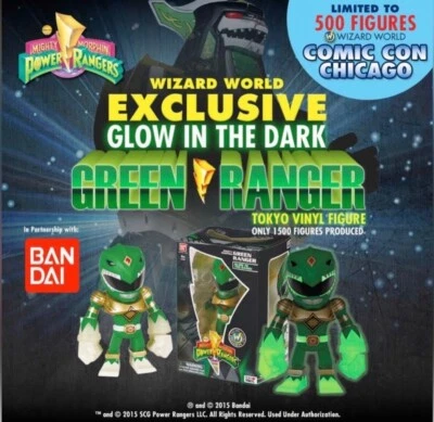 Vinilo Bandai Wizard World verde Power Ranger SDCC Tokio brillante Foto 1 de 4