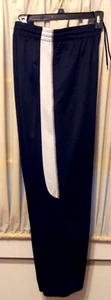 Sweat Pants Mens Navy White Trim Athletic Size S Loose Fit Pockets Elastic Waist - Picture 1 of 10