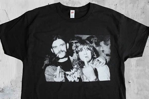 OZZY OSBOURNE LEMMY KILMISTER F U B&W Photo Rock N Roll Heavy Metal Outlaw Shirt - Picture 1 of 6