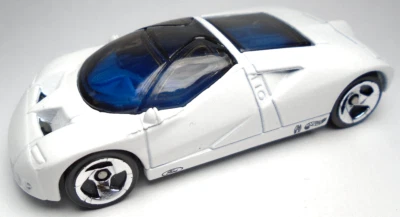 Ford GT-90 1998 Hot Wheels blanco diecast 1:64 coche de 2 5/8" con llantas plateadas Foto 1 de 4