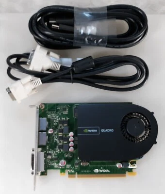 NVIDIA Quadro 2000 1GB GDDR5 PCIe x16 Graphics Card w/ 2x DP + DVI Cables - Image 1 of 4