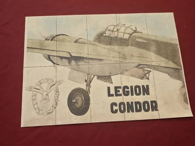 LEGIÓN CÓNDOR SEGUNDA GUERRA MUNDIAL ALEMÁN ESPAÑOL AZUL DIV póster raciones de guerra cupones estampillas Foto 1 de 4