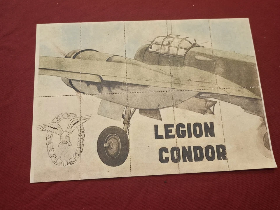 LEGIÓN CÓNDOR SEGUNDA GUERRA MUNDIAL ALEMÁN ESPAÑOL AZUL DIV póster raciones de guerra cupones estampillas Foto 1 de 4
