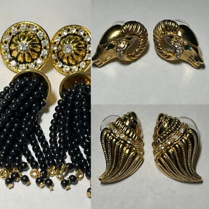 Lote de Pendientes Avon De Colección KJL Ram Caracol Negro Cuentas Colgantes Avon WN 3 Pares - Imagen 1 de 22