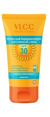 VLCC Matte Look SPF 30 Sun Screen Gel Creme, 100g Sun Protection UVA UVB Rays - Image 1 of 3