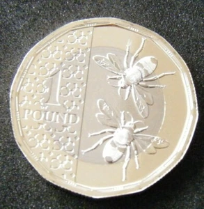 2025 £1 One Pound Coin Bees Brilliant Uncirculated BU - In Stock - Picture 1 of 2