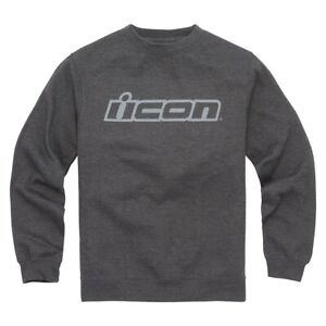 Icon Men's Slant Crewneck Charcoal Gray Sweatshirt