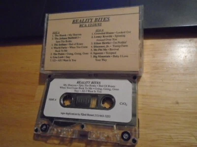RARE PROMO Reality Bites CASSETTE TAPE soundtrack U2 Crowded House Dinosaur Jr. - Image 1 of 2