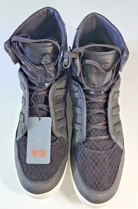 adidas y3 basketball yohji yamamoto hi top sneakers size 14 black/red rare new - Picture 1 of 15