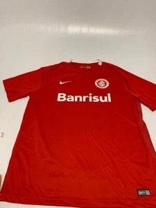 VTG Nike Jersey Red SC Internacional Brazil Banrisul Soccer Football XL Men A63 - Picture 1 of 10