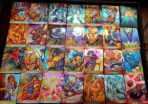 1995 Marvel X-Men Fleer Ultra Chromium Complete Set 1-100 Near Mint Vintage - Picture 1 of 1