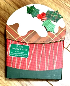 NEW Gibson Boxed Recipe Cards Christmas Holiday 40 Cards indexed dividers sleeve - Picture 1 of 8