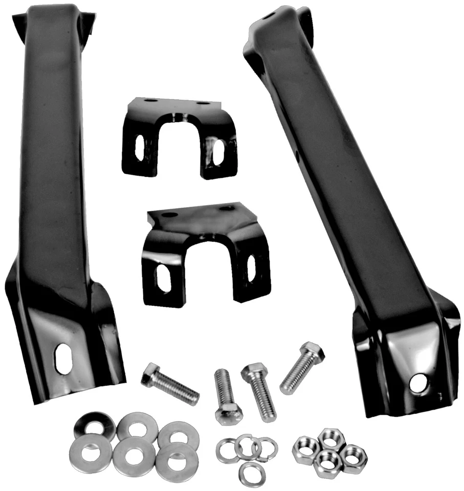 1955 1956 1957 Chevy Pickup PU Truck Front Bumper Brackets Set 4 PCS w/ Hardware - Image 1 of 1