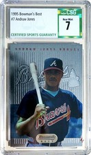 1995 Bowman's Best Blue #7 FHOF ANDRUW JONES RC CSG 7