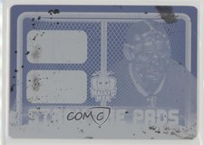 2017 Leaf Men Stack the Pads Printing Plate Cyan 1/1 Jacques Plante HOF 2d8