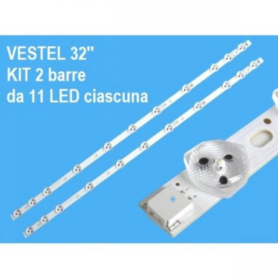 KIT 2 BARRE LED TV 32 VESTEL VES315WNDL-01 REV 0.3 VES315 Telefunken JVC Toshiba