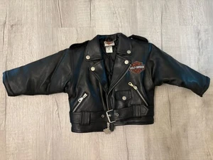 Harley-Davidson Children's Black Biker Jacket - Size 24M - Picture 1 of 6