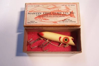 Martin рыболовная вилка с коробкой отличном или лучшем состоянии/3" коробка и вилка рано - Изображение 1 из 4