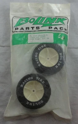 Vintage BoLink 1/10th Grooved/Cross Cut Rear Foam Tires Fits Associated RC10 - Image 1 of 2