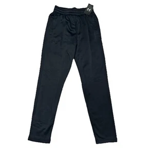 Under Armour Boy’s Fleece Joggers Moisture Wicking Loose Sz. S Black NWT!! - Picture 1 of 8