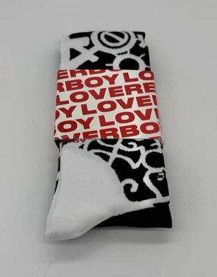 Charles Jeffrey Loverboy Men's Mid Calf Graphic Crew Socks One Size NEW in Pack - Image 1 of 3