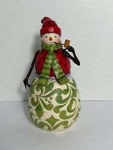 2014 Jim Shore Heartwood "Jolly Snowman" with Pipe Christmas Holidays 4041076 - Picture 1 of 6