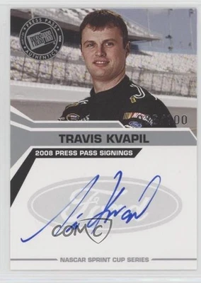 2008 Press Pass Press Pass Signings Silver /100 Travis Kvapil Auto - Image 1 of 2