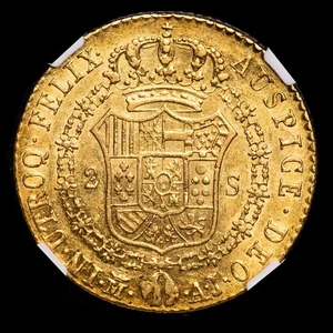 Fernando VII (1808-1833). 2 escudos. 1832. Madrid. AJ. (Cal-1639). Au.  Parte de - Imagen 1 de 4