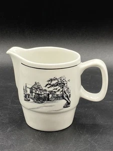 Royal Doulton England Steelite Creamer White Black Restaurant Hotel Ware - Picture 1 of 7