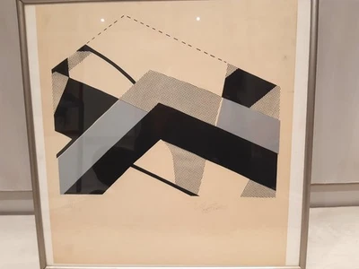 OpArt Grafik - unleserlich signiert, nummeriert datiert 1960 - Bild 1 von 4