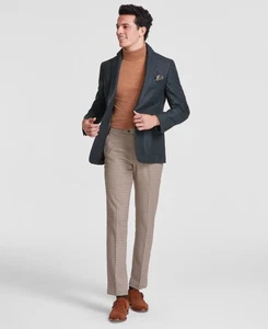 Tallia Mens Slim fit Sport Coat Blazer 40 S Olive Green Solid - Picture 1 of 11