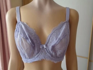 PANACHE FULL CUP BRA SOFT CUPS FLEUR LACE UNDERWIRED PALE BLUE 36FF~ BNWOT - Picture 1 of 5