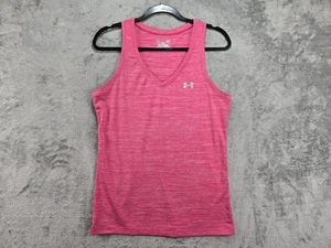 Under Armour Damen L Tank Top Fitted Heat Gear Pink V-Ausschnitt Laufen Training - Bild 1 von 20