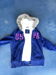 US POLO ASSOCIATION Cremallera CON SUDADERA CON CAPUCHA DE PIEL TALLA XL Usado, Para Mujer - Imagen 1 de 1