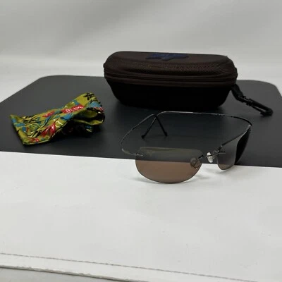 Lentes polarizadas Maui Jim Kapalua MJ 502 02 Titanium Flex Sport Frame HCL bronce Foto 1 de 4