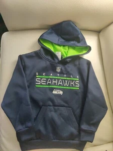 Seattle Seahawks NFL Boys performance hoodie Logo Pullover Blue M 5/6 toddler - Picture 1 of 5