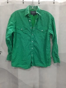 Panhandle Youth Large Cotton Mix Long Sleeve Collared Snap Up Shirt - Picture 1 of 4