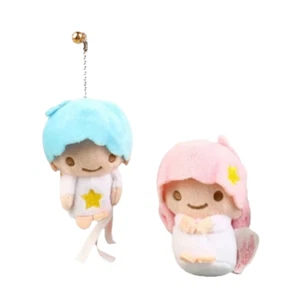 (2er Set) Neu Sanrio kleiner Zwillingssterne Engel Schlüsselanhänger Spielzeug Plüschschlüssel Taschenanhänger - Bild 1 von 6