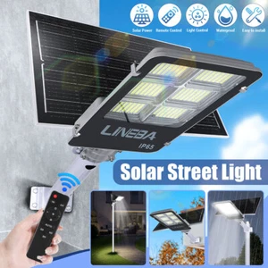 Commercial 60000000LM LED Outdoor Dusk to Dawn Solar Street Light Road Area Lamp - Picture 1 of 19