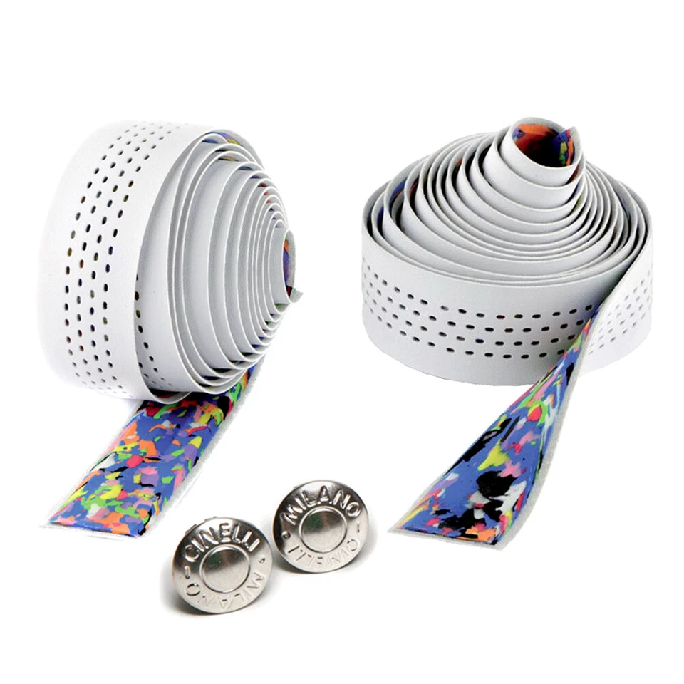 Cinelli Caleido Ribbon Handlebar Tape White Perforated Road Fixed Cross Drop Bar - Image 1 of 1