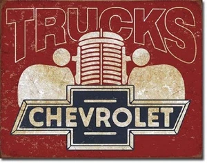 Chevy Trucks 40's Logo Retro Car Garage Dealer Service Wall Decor Metal Sign - Picture 1 of 4