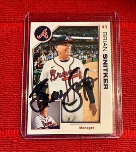 Brian Snitker Atlanta Braves AUTO AUTOGRAPH Signed Card
