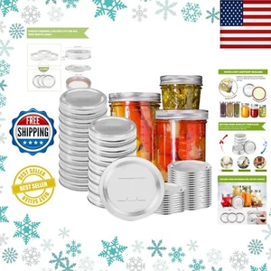 24 Set Wide Mouth Canning Lids & Rings,Premium Mason Jar Lids for Ball Kerr Jars - Picture 1 of 8