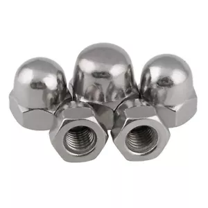 M3-M24 Dome Domed Cap Nuts Hexagon Acorn Nuts 201/A2/A4 Stainless Steel DIN1587 - Picture 1 of 9