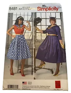 Simplicity Sewing Pattern 8481 Rockabilly Dress Superhero Hero Costume Sz 10-18 - Picture 1 of 14