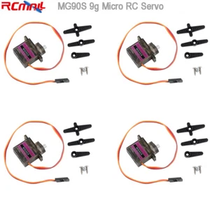 4 pz MG90S 9g Micro RC servomotore in metallo 180 gradi per robot auto intelligente - Foto 1 di 7