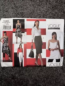 Vogue 2863 Shirt top dress skirt pants Sewing Pattern Wardrobe Sz 6-8-10 Uncut - Picture 1 of 4