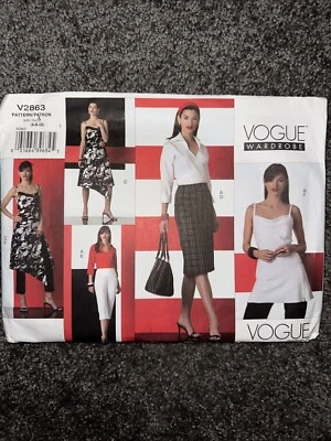 Vogue 2863 Shirt top dress skirt pants Sewing Pattern Wardrobe  Sz 6-8-10 Uncut - Image 1 of 4