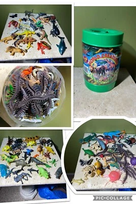 Lot Vintage Creepy Crawlers and Rubber Figures World Creatures Dinosaurs Bugs - Image 1 of 4